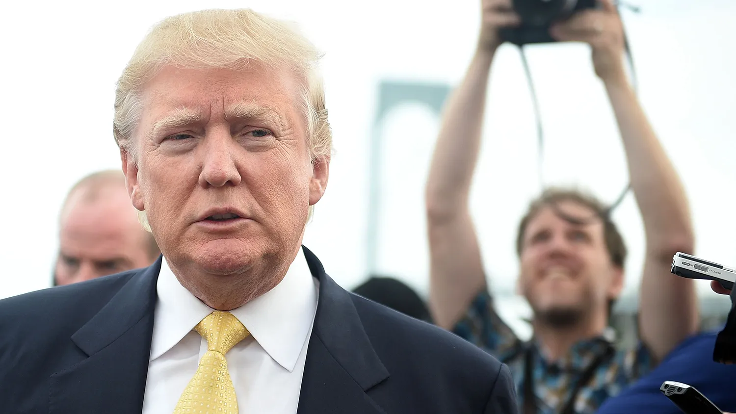Donald Trump attends the 2015 Hank's Yanks Golf Classic at Trump Golf Links Ferry Point on July 6, 2015 in New York City.
