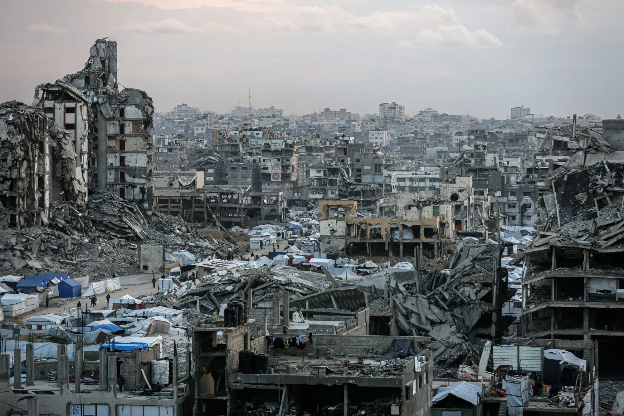 Destroyed buildings in Gaza City, Gaza, on Feb. 23.