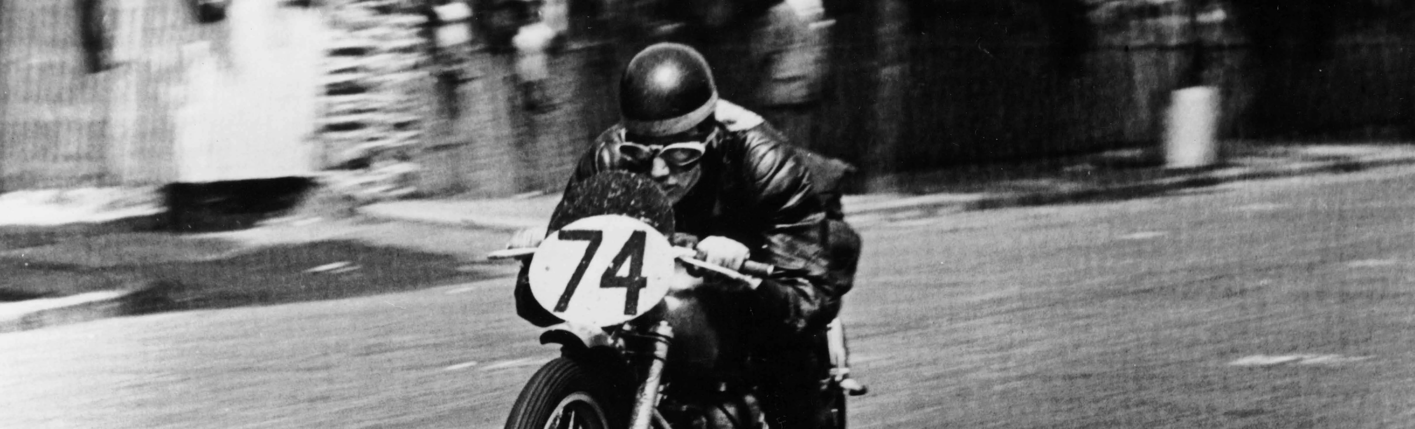 M. Barrington on a Moto Guzzi bike, Isle of Man TT, 1949. Barrington was the winner of the 250cc class. (Photo by National Motor Museum/Heritage Images/Getty Images)
