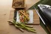 Sushirrito’s Salmon Samba with ingredients.