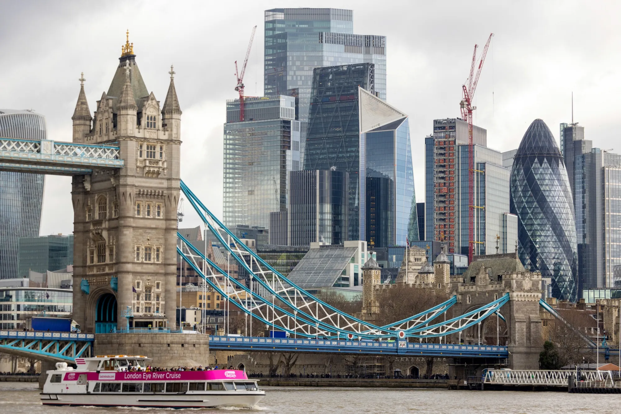 The skyline of the City of London.