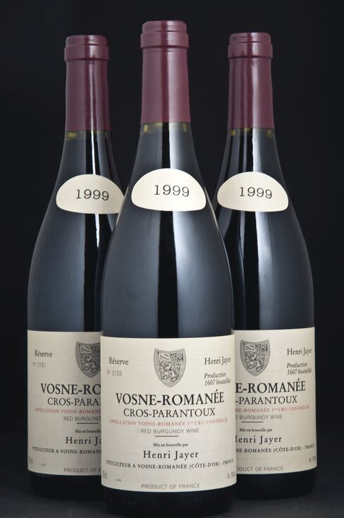 Bottles of Vosne-Romanee