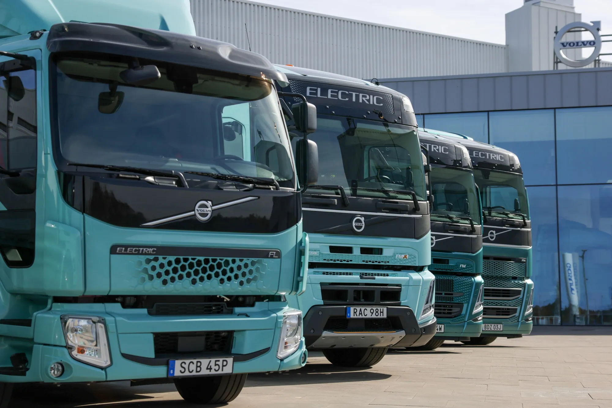 Trucks at&nbsp;the Volvo&nbsp;plant in Gothenburg, Sweden.