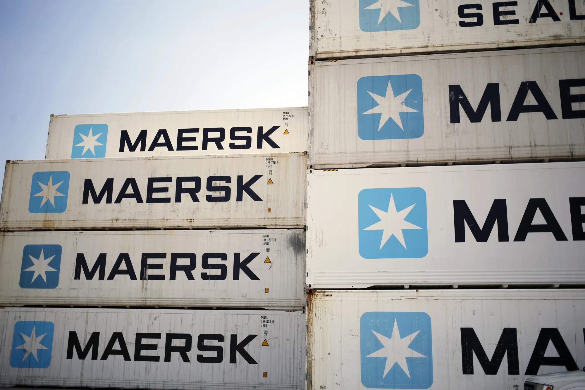 Maersk shipping containers.&nbsp;