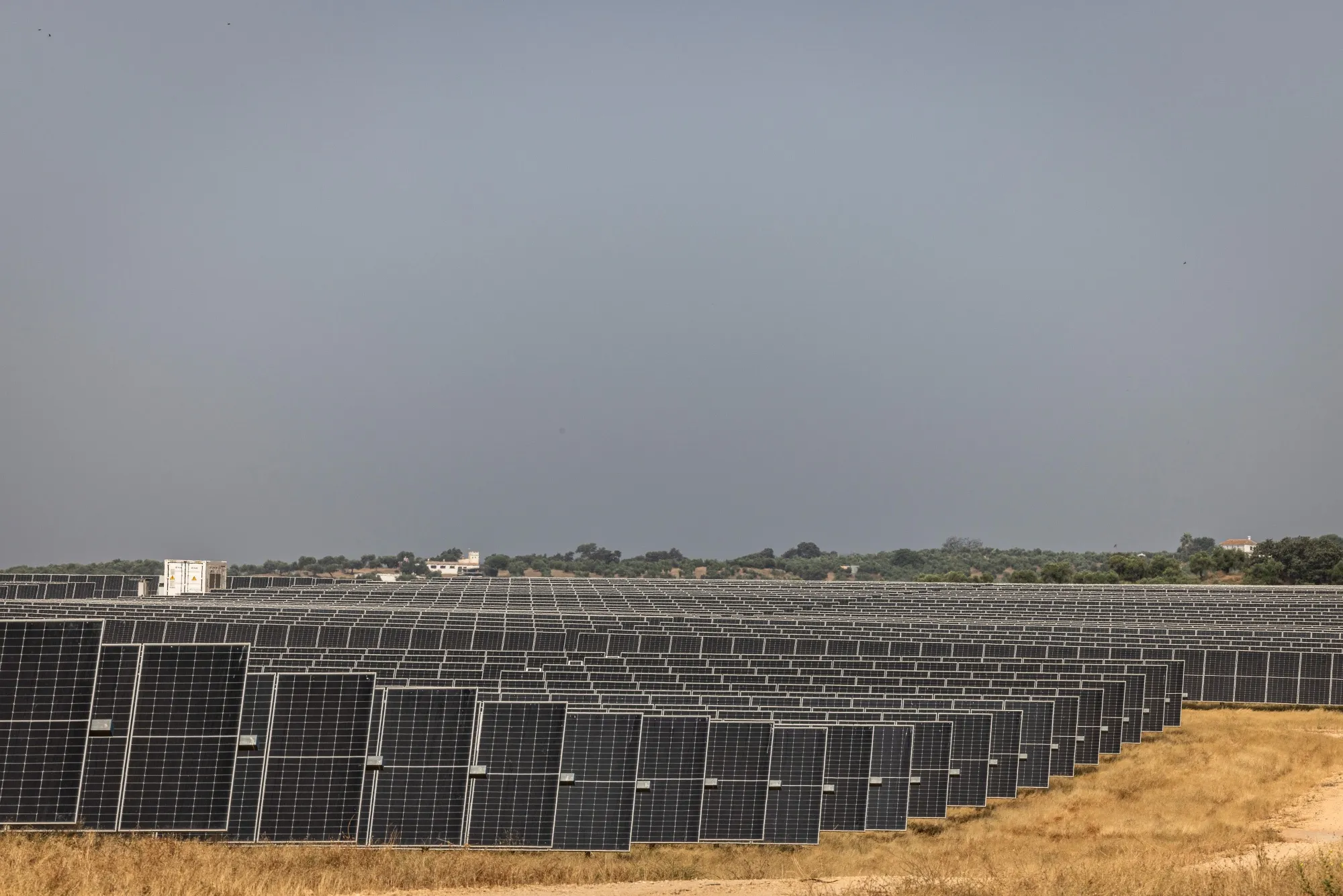 A field of solar panels near Seville, Spain.