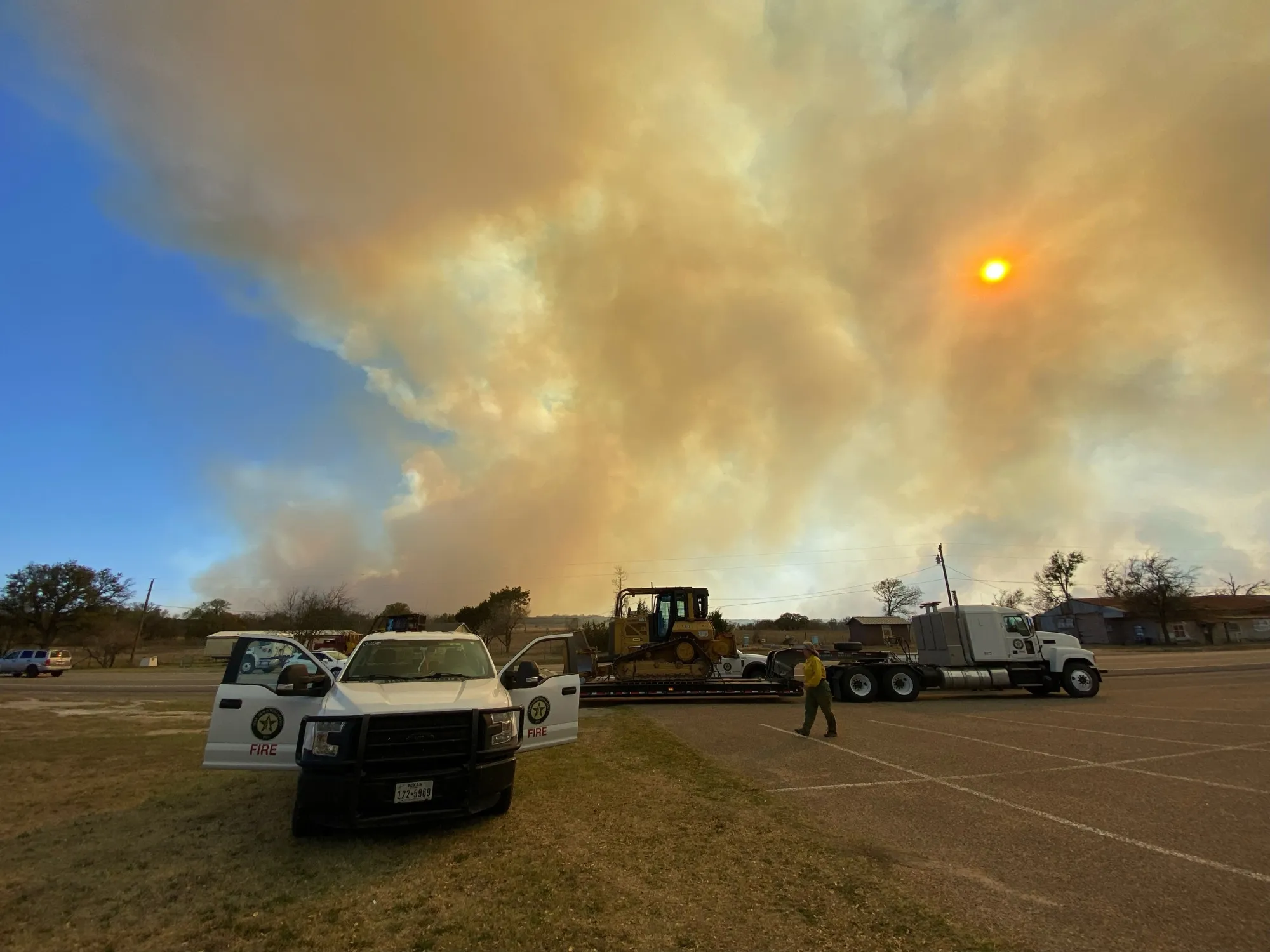 Texas A&amp;M Forest Service members attend the The&nbsp;Crittenburg Complex in Texas.