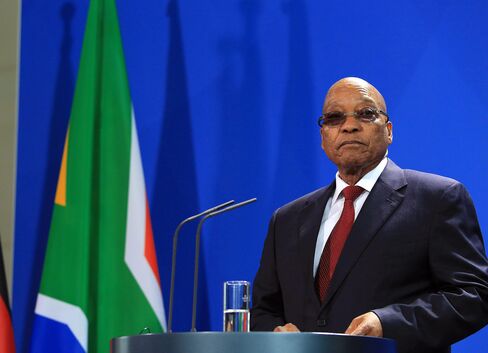 Germany's Chancellor Angela Merkel Meets South Africa's President Jacob Zuma