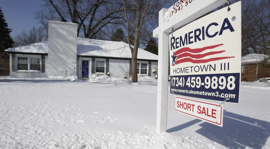A foreclosed house in a middle-income Detroit suburb.