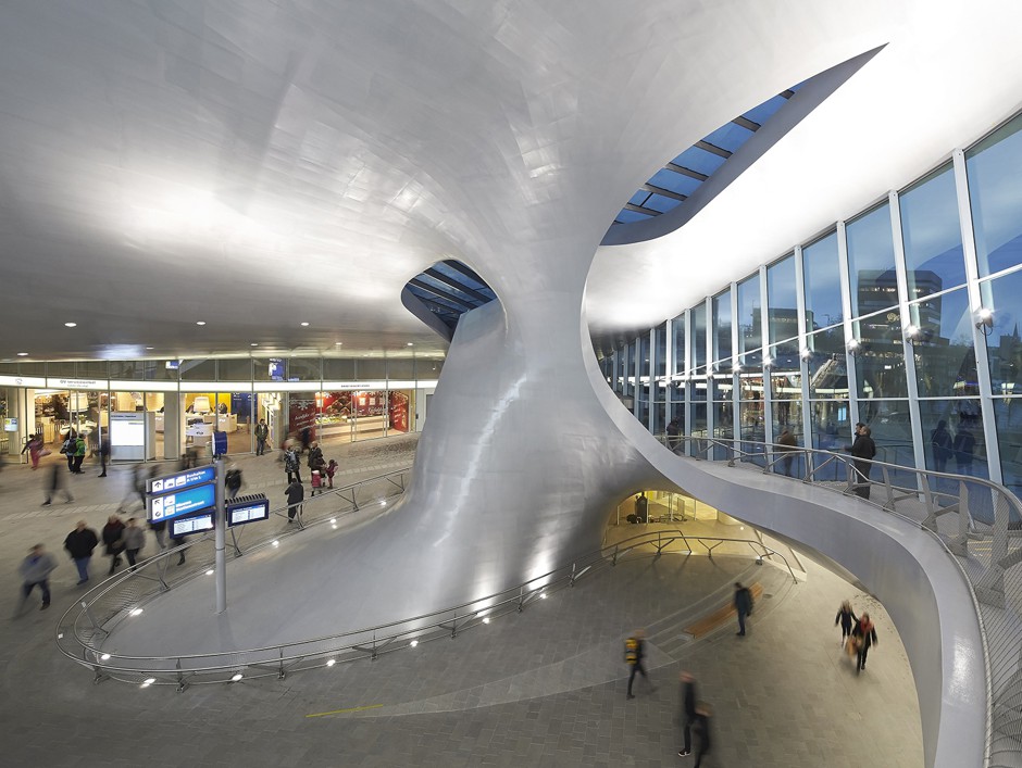 Looks good now, but what about in a few decades? The main hall of the new Arnhem Station in the Netherlands.