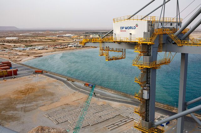 An aerial view of the Berbera Port. 