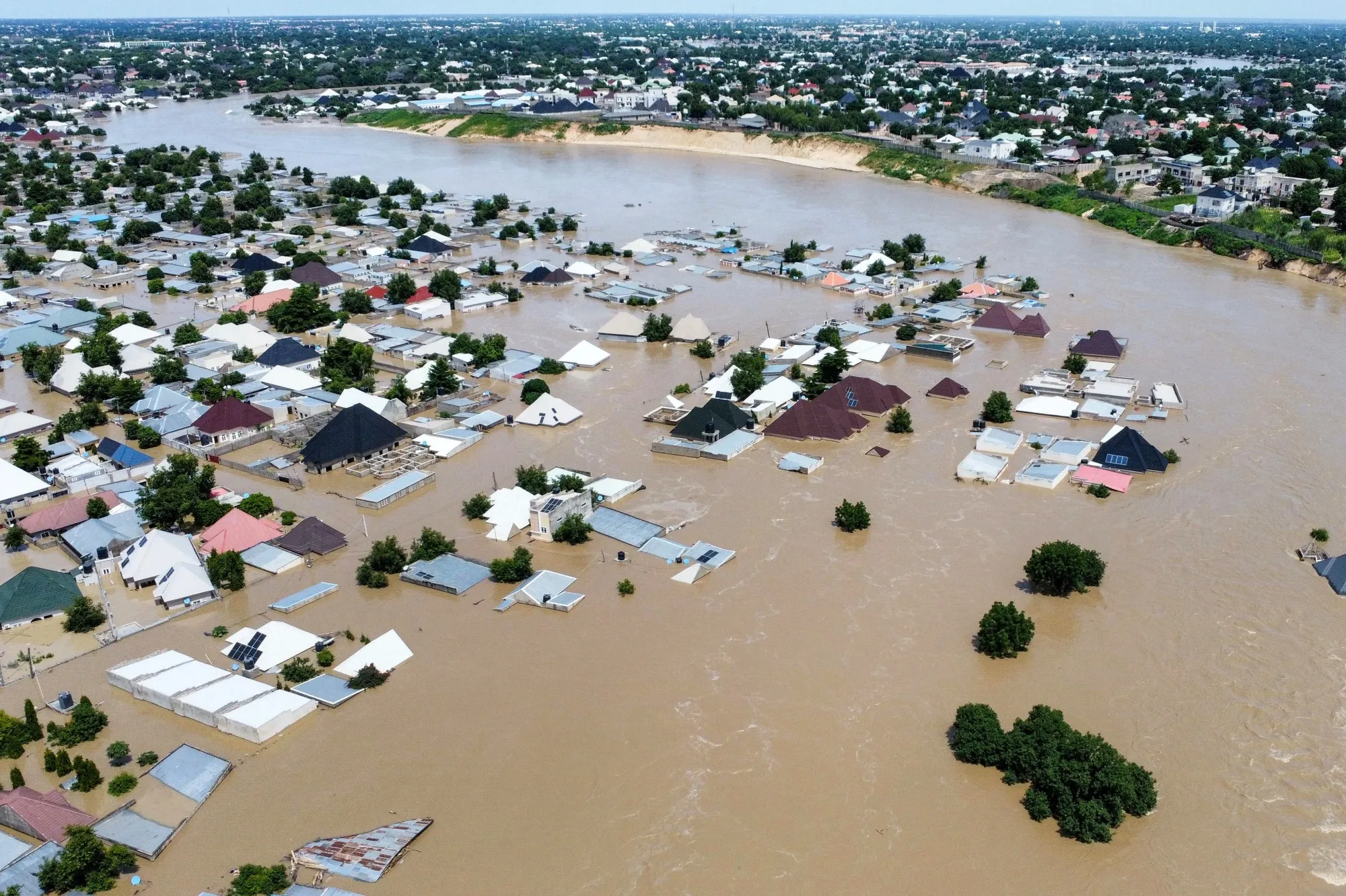 Flooding in Maiduguri, Nigeria, last month.&nbsp;