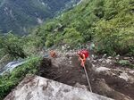 Rescuers search for victims following an earthquake in Sichuan province, China, on Sept. 6.