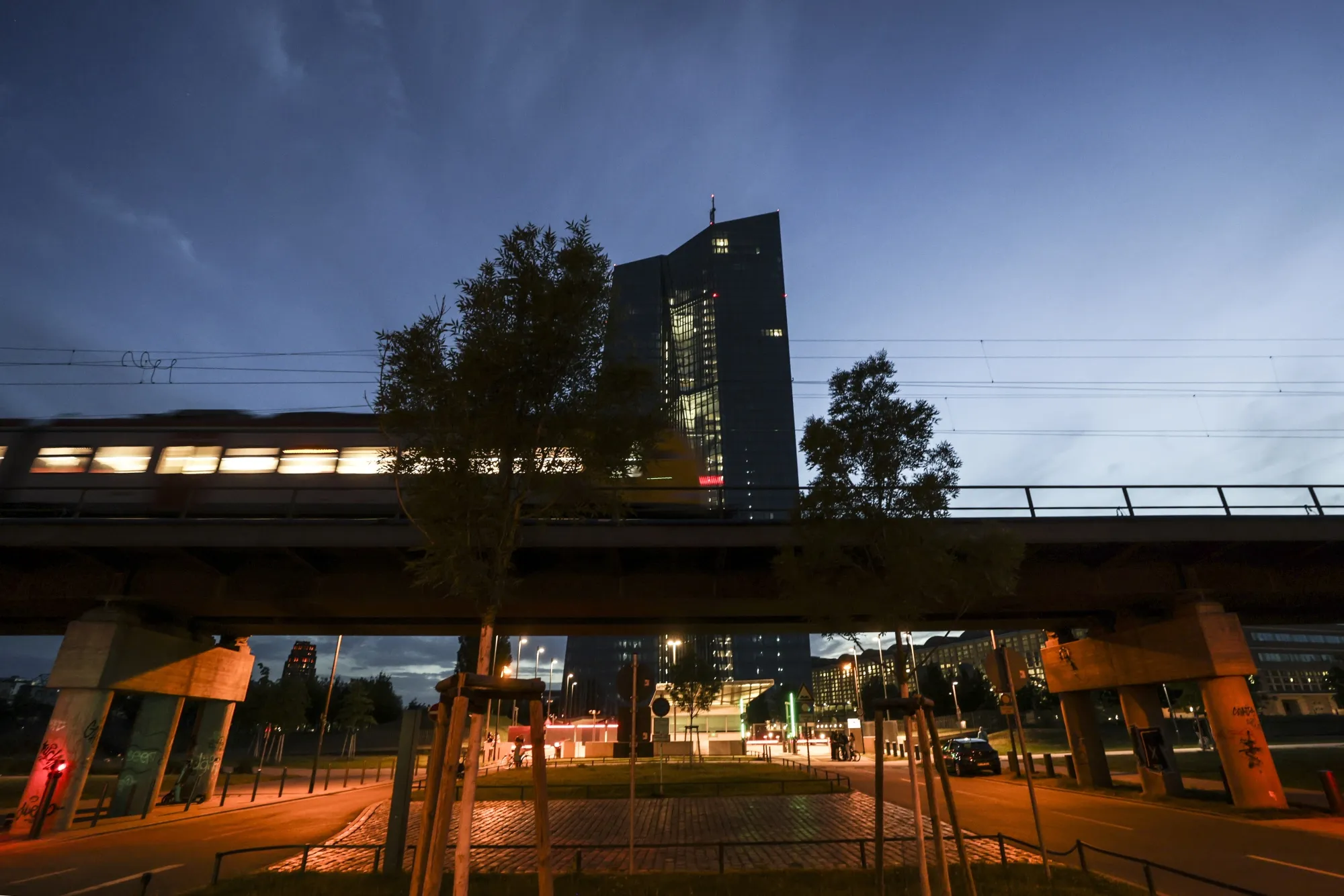 The European Central Bank (ECB) headquarters in Frankfurt.