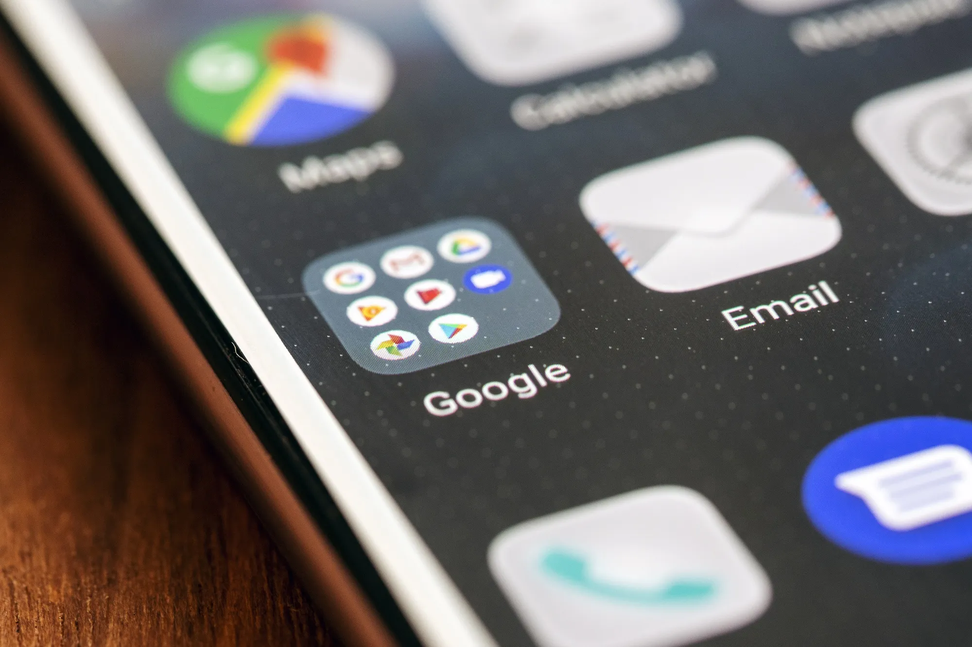 A folder containing Google apps on a smartphone.&nbsp;