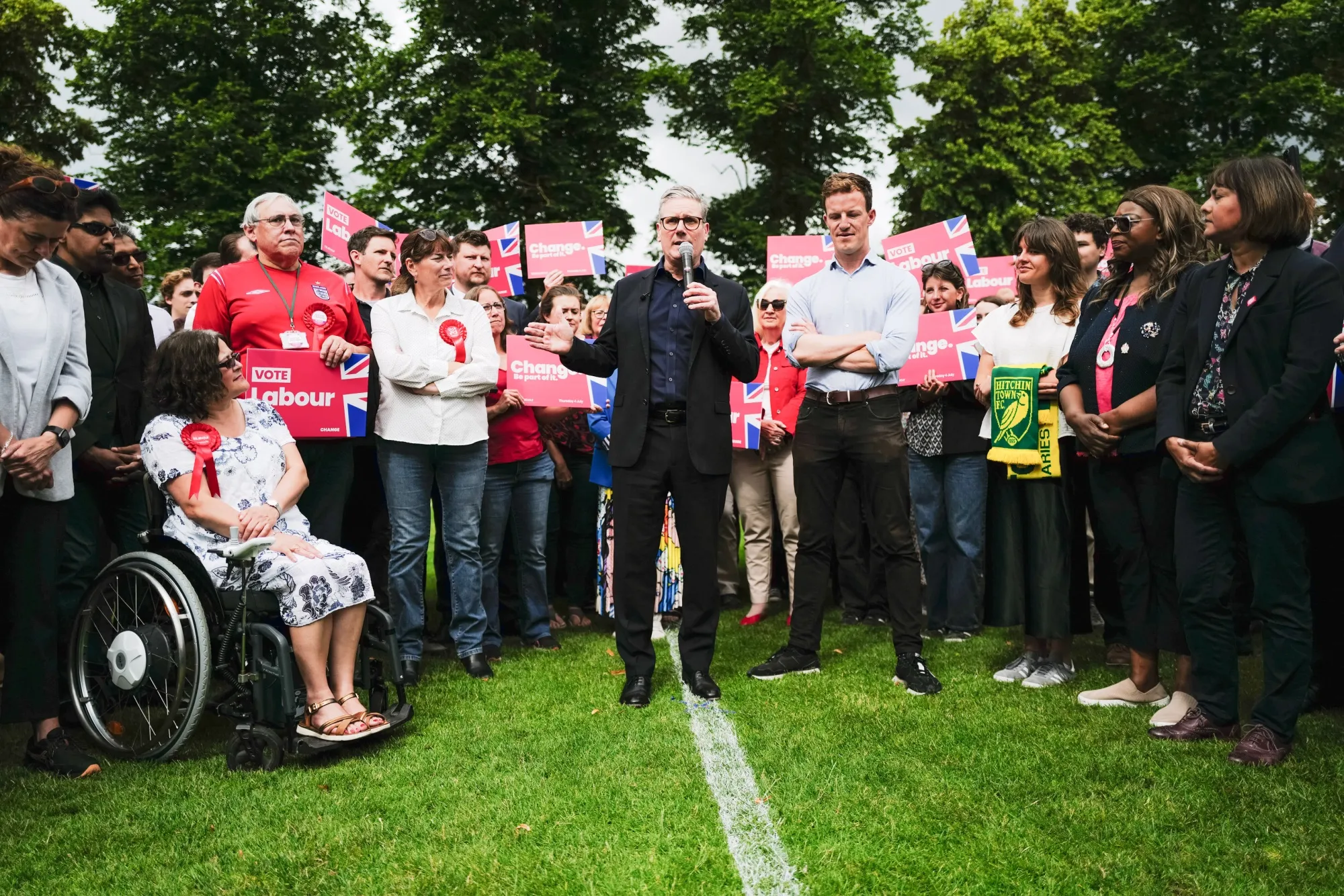 Keir Starmer in Hitchin, UK, on July 1.