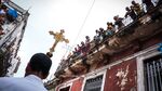 Faithful follow the procession of Cuba's patroness Our Lady of Charity in Havana on Sept. 8, 2016.
