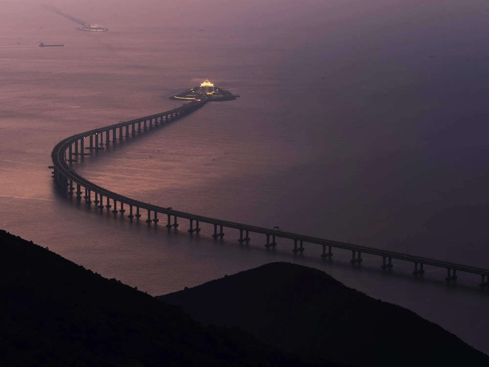 Calmer waters: the bridge linking Hong Kong with the Greater Bay Area.