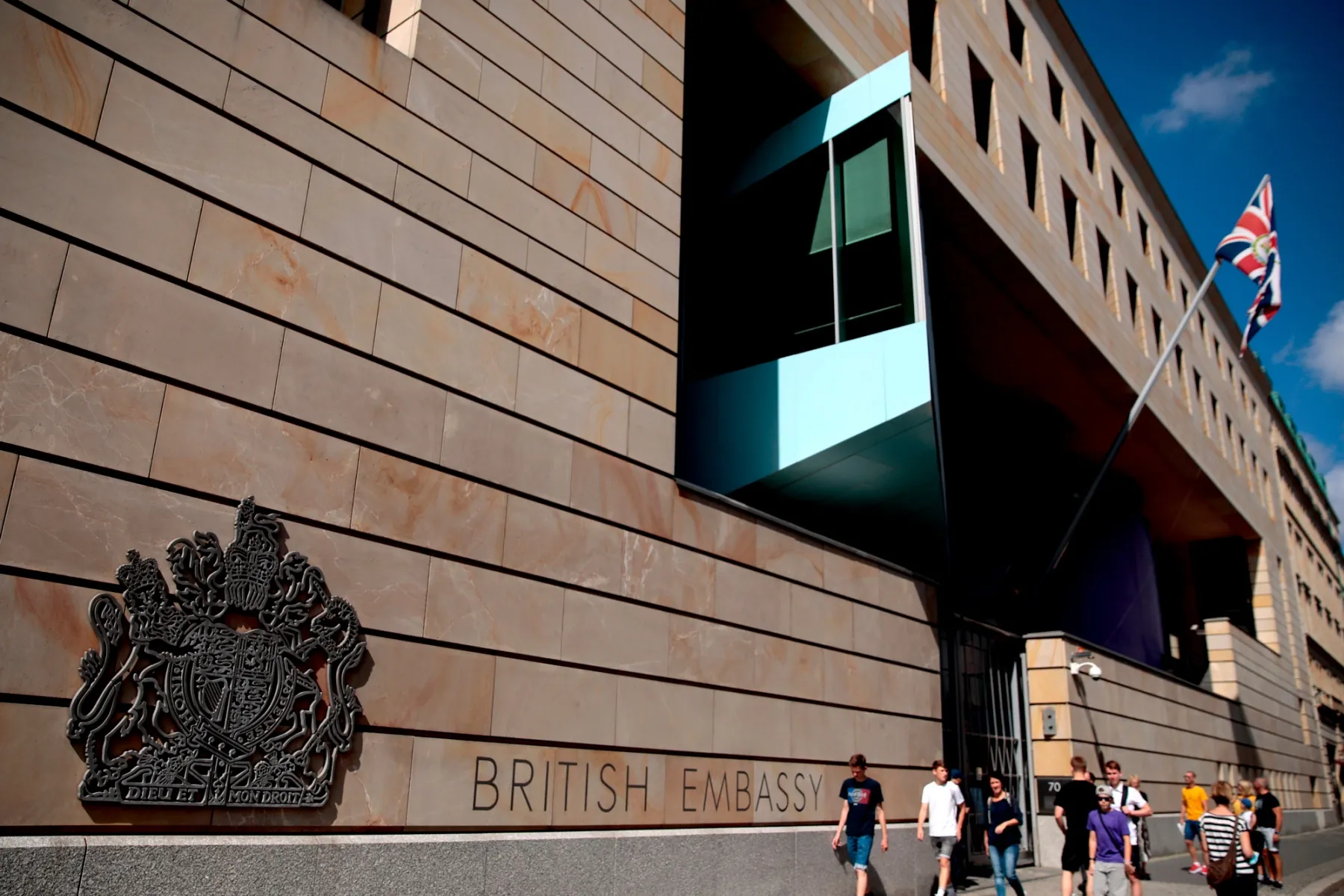 The British Embassy in Berlin on Aug. 11.