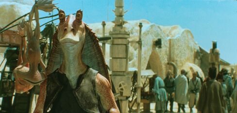 Jar Jar Binks, perhaps the least popular character in the Star Wars movies that will be available online for the first time.
