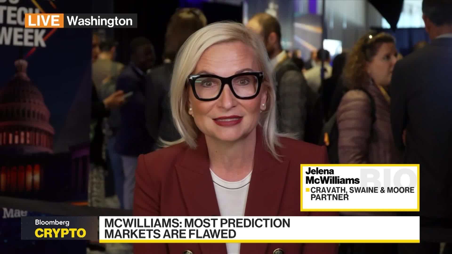 Watch Jelena McWilliams on Crypto Prediction Markets - Bloomberg