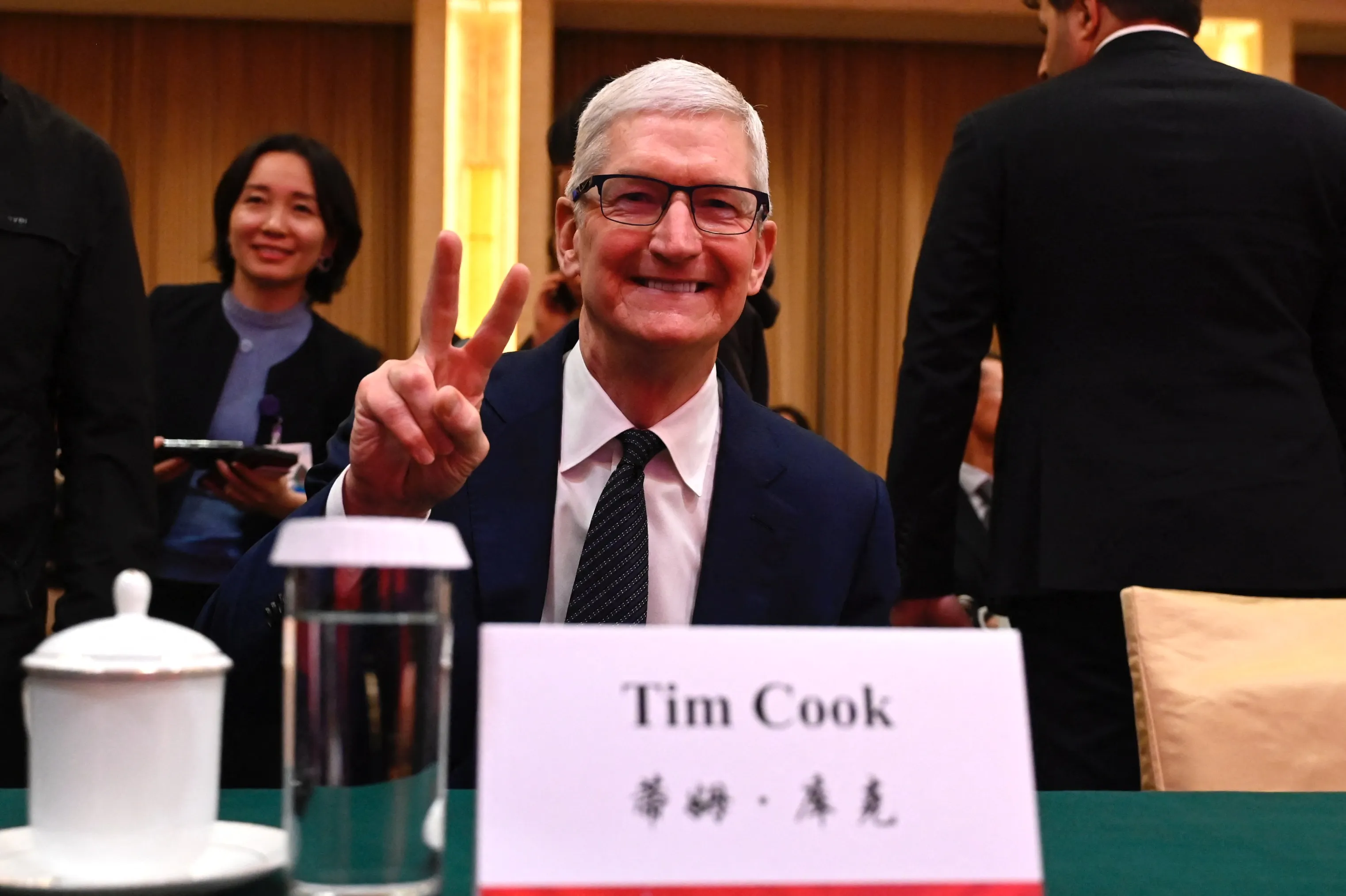 Tim Cook at the China Development Forum in Beijing on March 24.