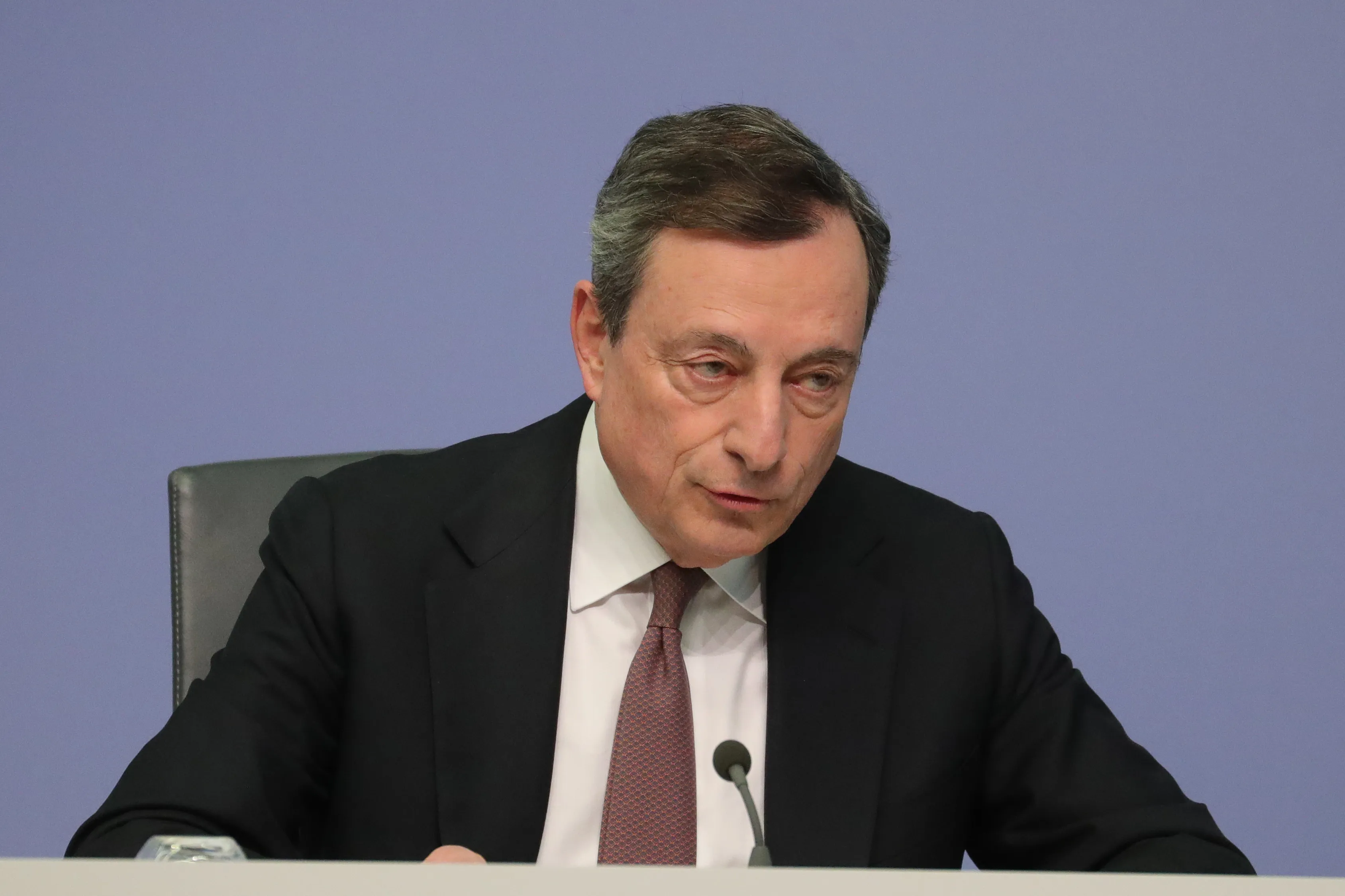 President Draghi speaks as ECB rates decision news conference gets underway.