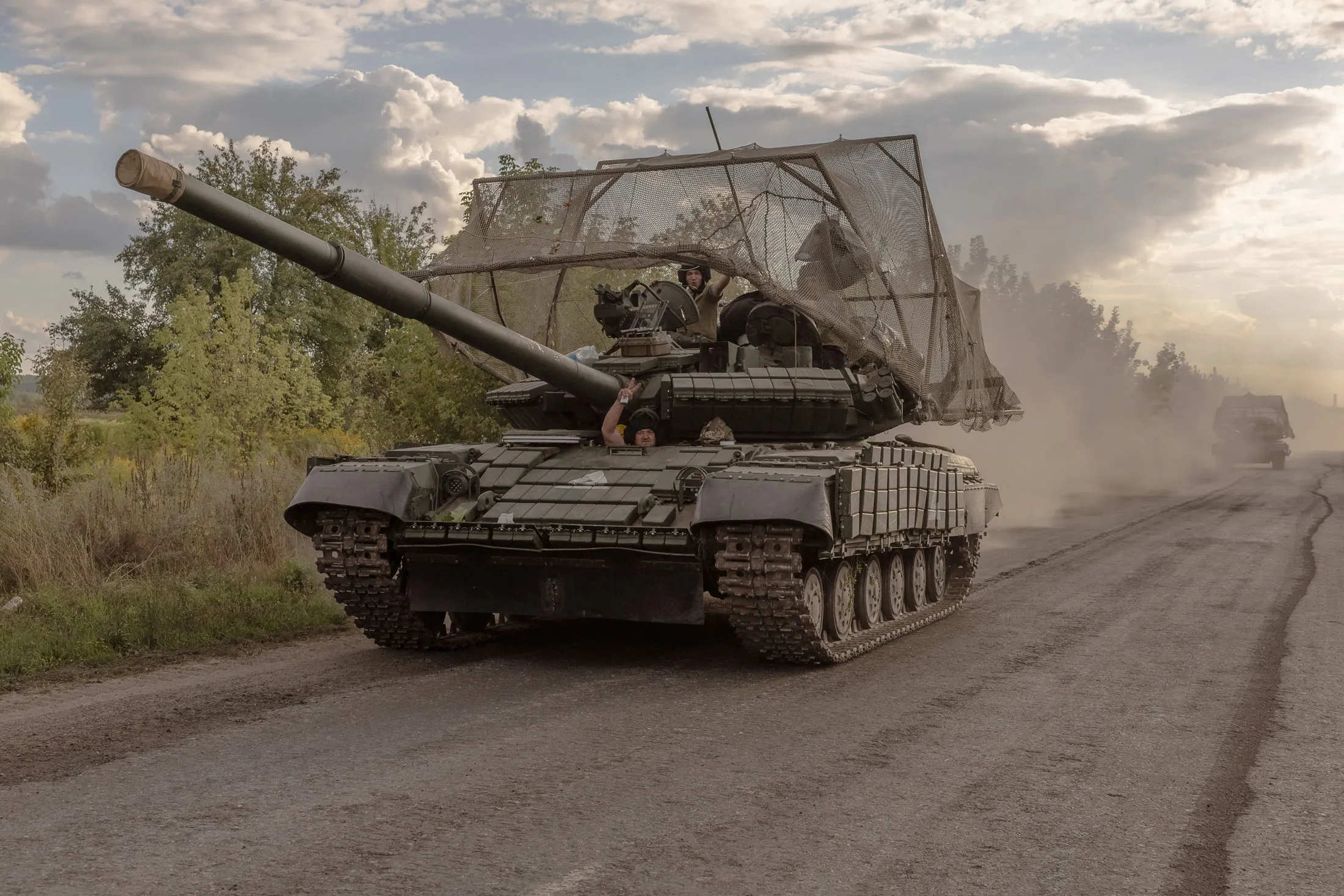 Ukrainian servicemen on the Kursk region border in August.