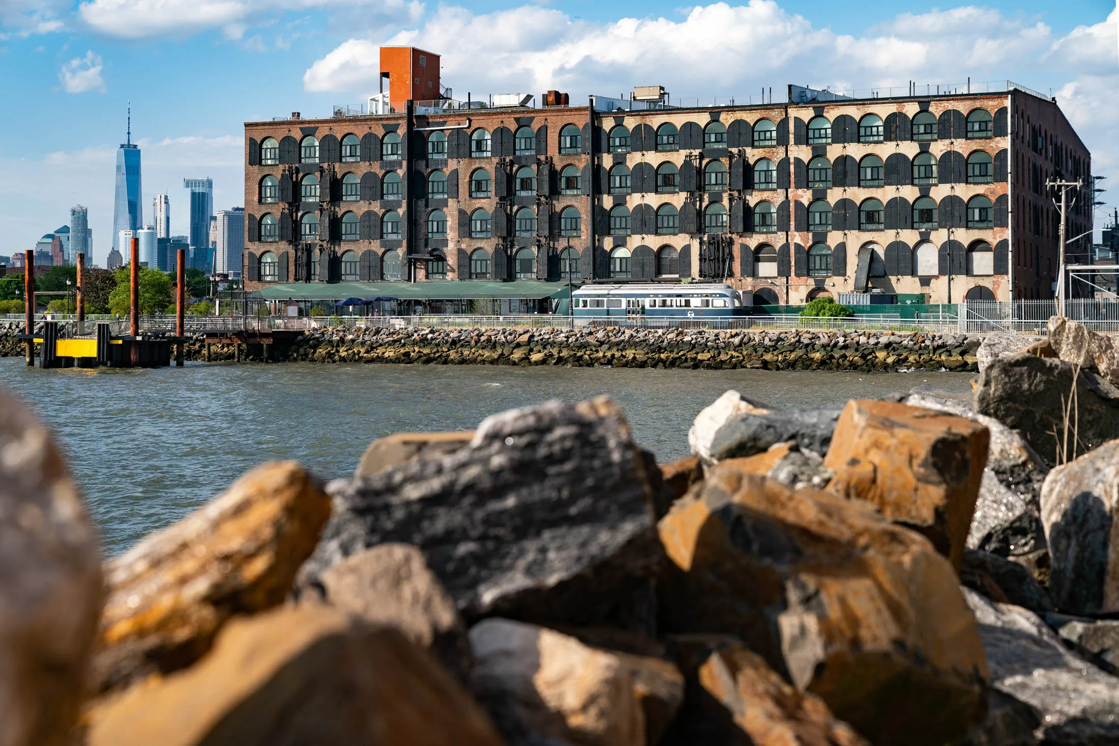 A&nbsp;waterfront building&nbsp;stands on Van Brunt Street in Red Hook, Brooklyn, N.Y.