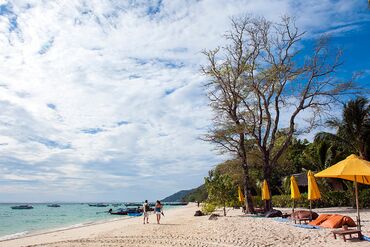 The beach in front of Zeavola Resort on Ko Phi Phi Don, the