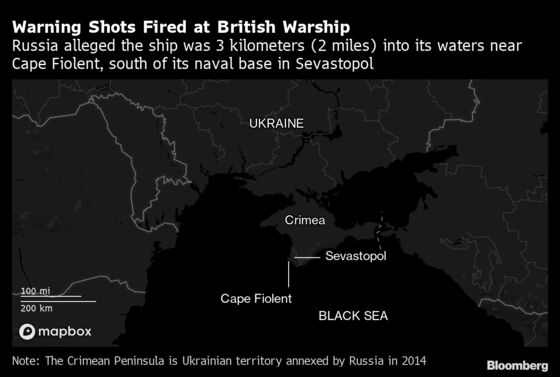 U.K. Denies Russia Claim Warning Shots Fired at Warship