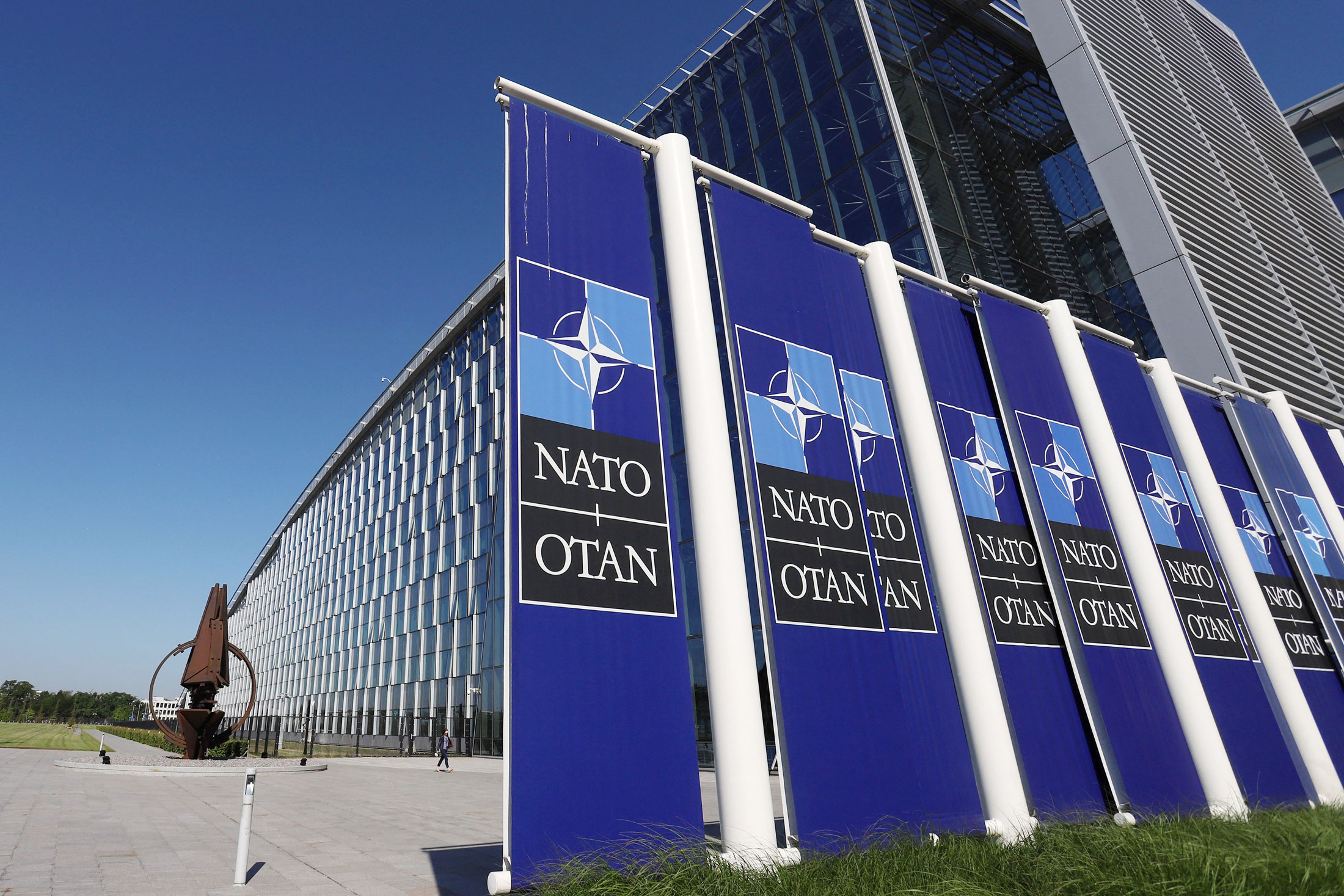 NATO headquarters in Brussels. Photographer: Valeria Mongelli/AFP/Getty Images