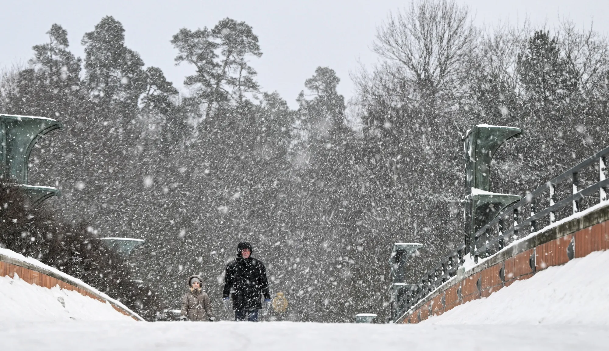 Snowfall in Stockholm on Jan. 2.