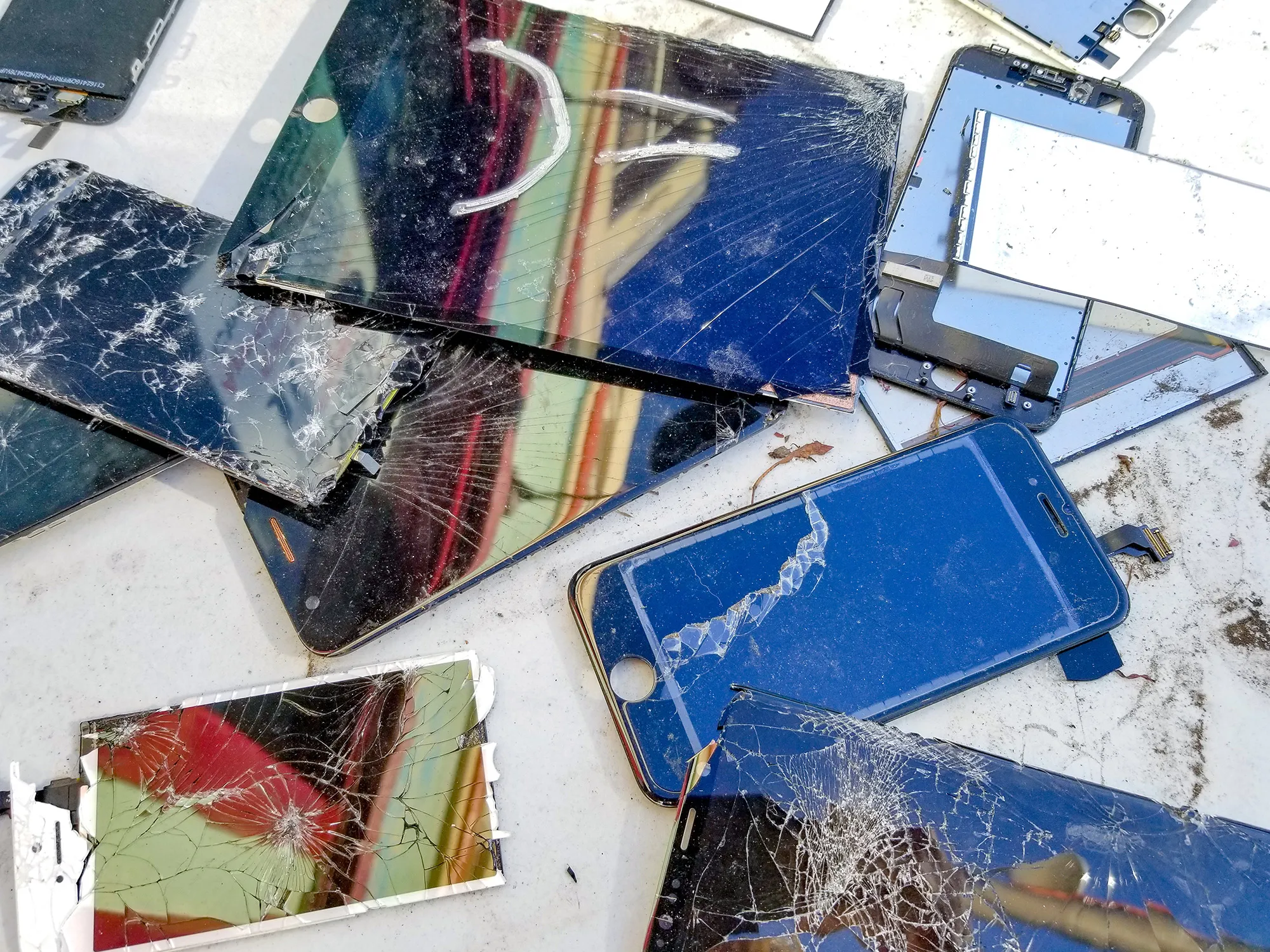 Broken Cellphones electronic waste