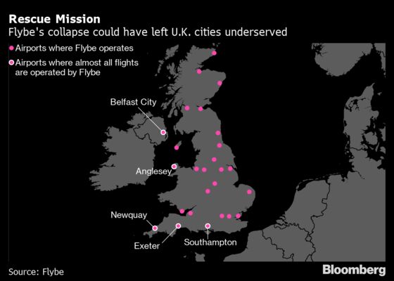 U.K.’s Flybe Rescue Shows It’s Tough for Governments to Go Green