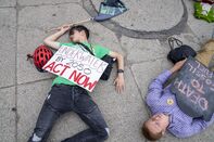 Climate Change Die-In As Supreme Court Limits Power Of EPA 