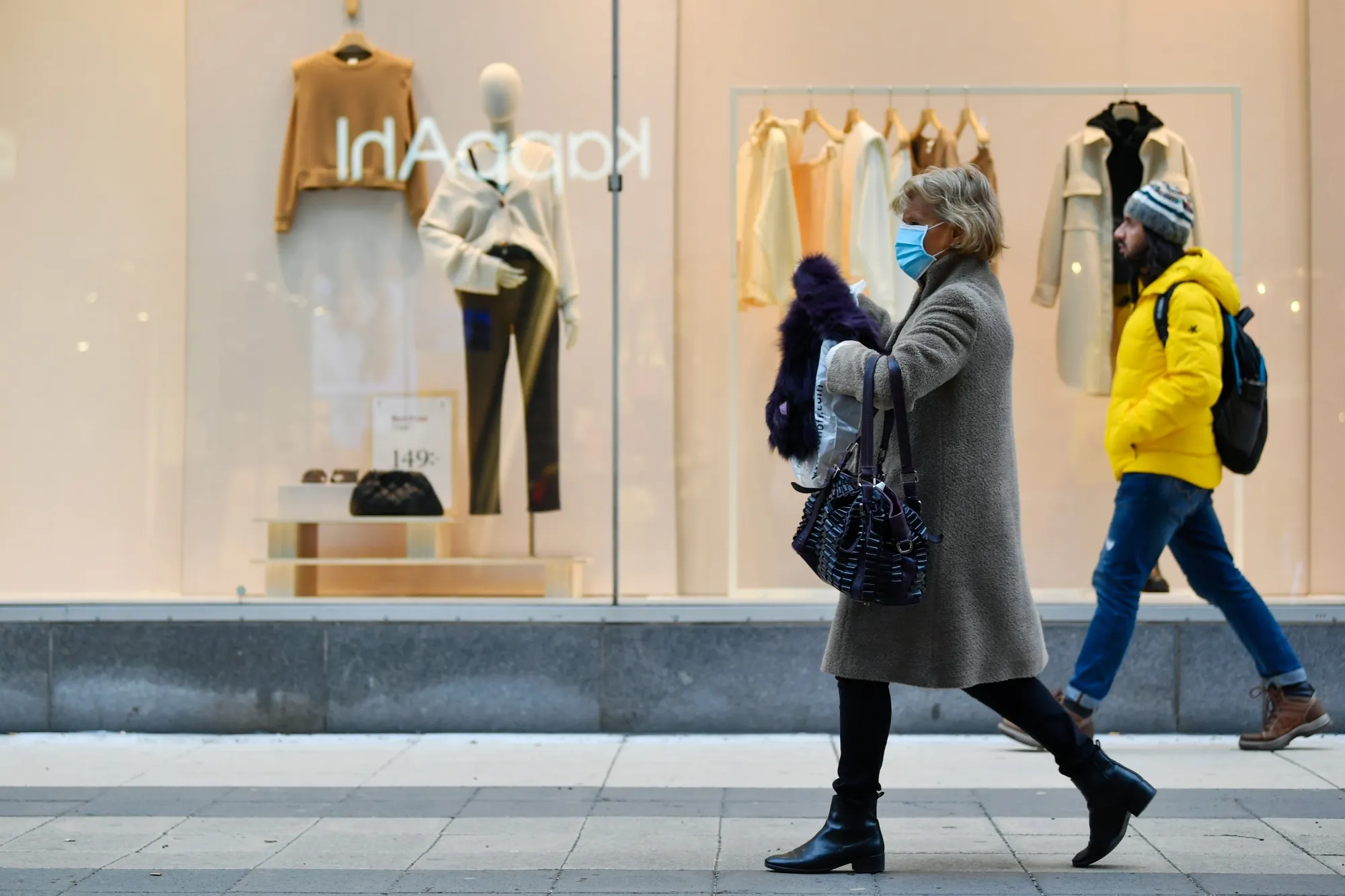 Shoppers in central Stockholm, Sweden.