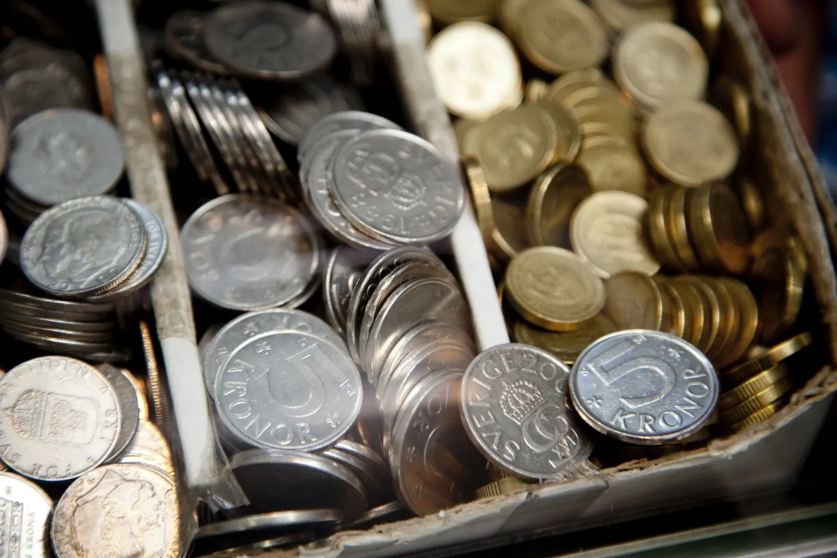 Swedish Kronor Currency At An Exchange Office