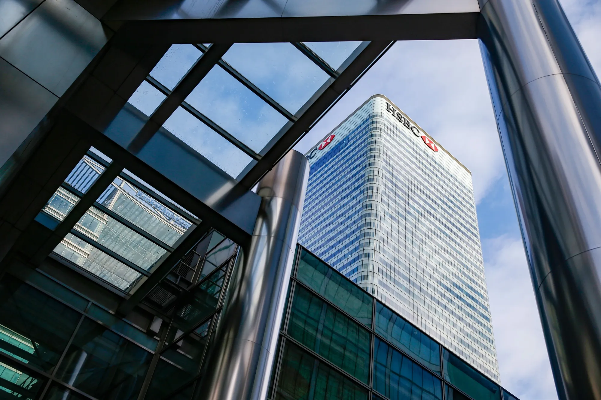 The HSBC offices in Canary Wharf, London.