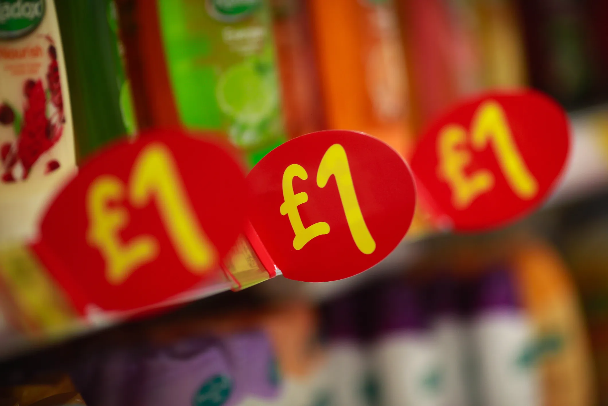 Red one pound price labels display the price of shower gels in the toiletries inside an Asda supermarket, operated by Wal-Mart Stores Inc., in the Wembley district of London, U.K., on Friday, Nov. 28, 2014. Black Friday has caught on in the U.K. and worldwide over the last few years as the rise of the Internet has made the event a global phenomenon, with customers always being just one click away from the deals offered by U.S. retailers online.