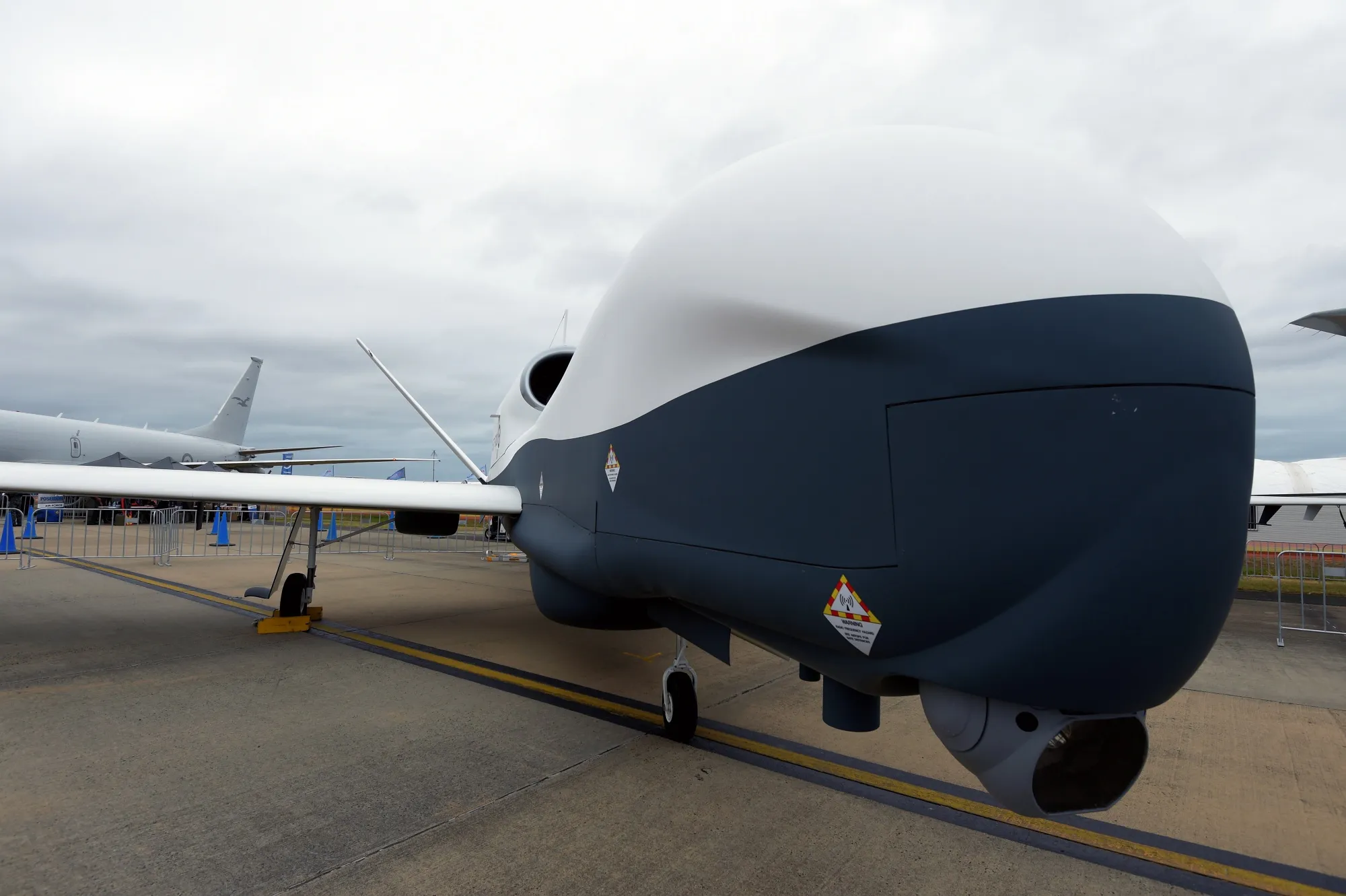 A Northrop Grumman Corp. unmanned aerial vehicle&nbsp;in Geelong, Australia.