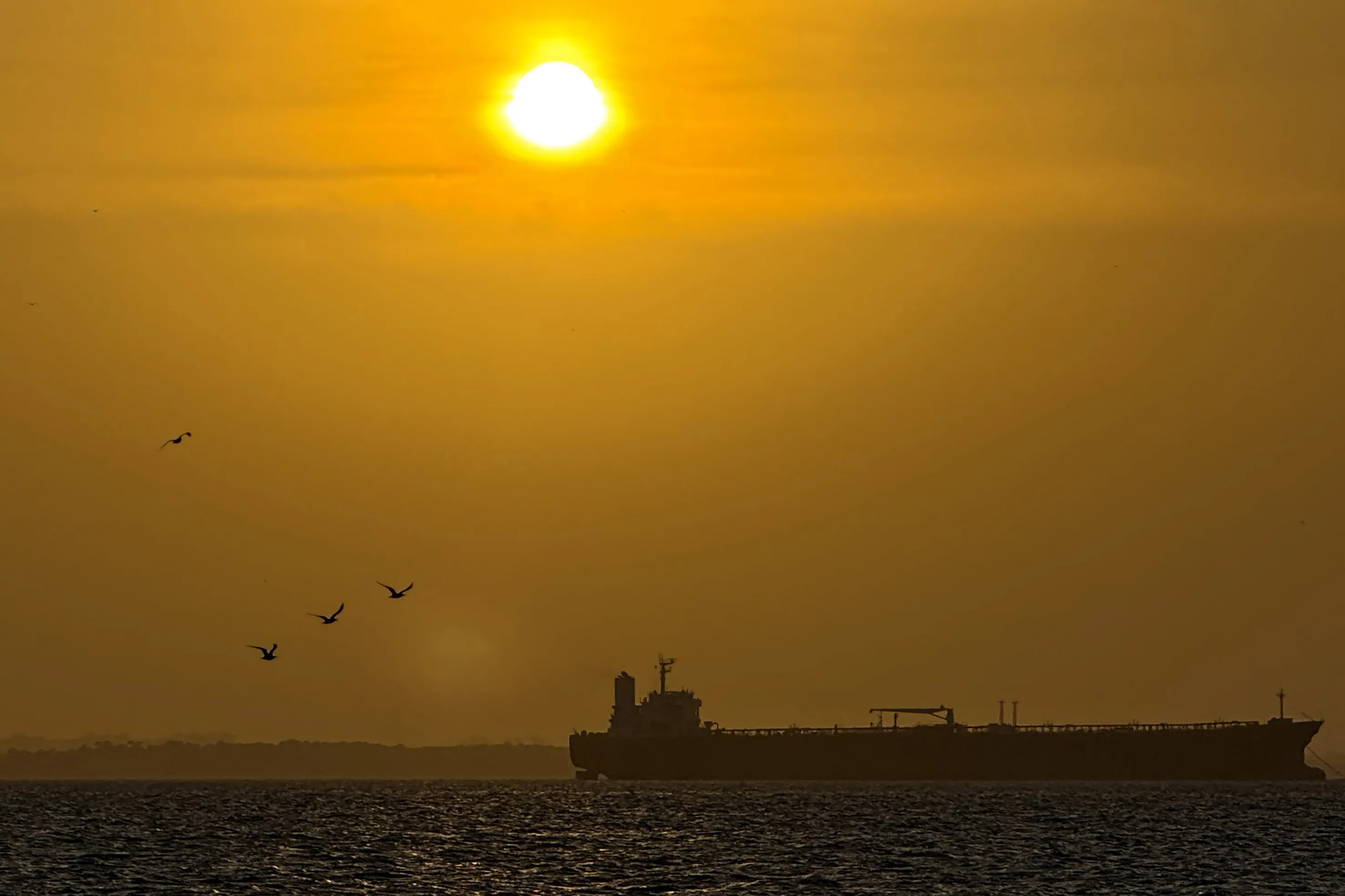 An oil tanker at the Maracaibo Lake, Venezuela, on March 9.