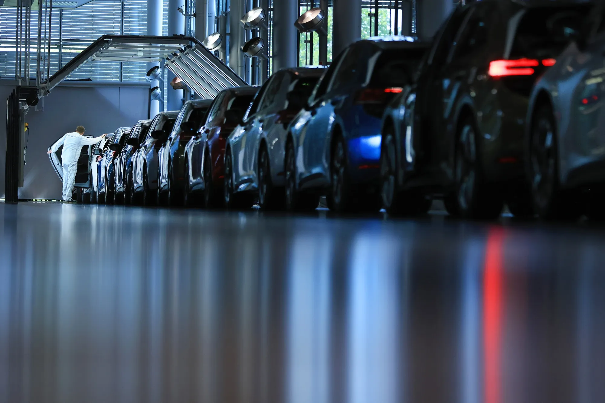 The quality control area&nbsp;at a Volkswagen AG factory in Dresden, Germany.