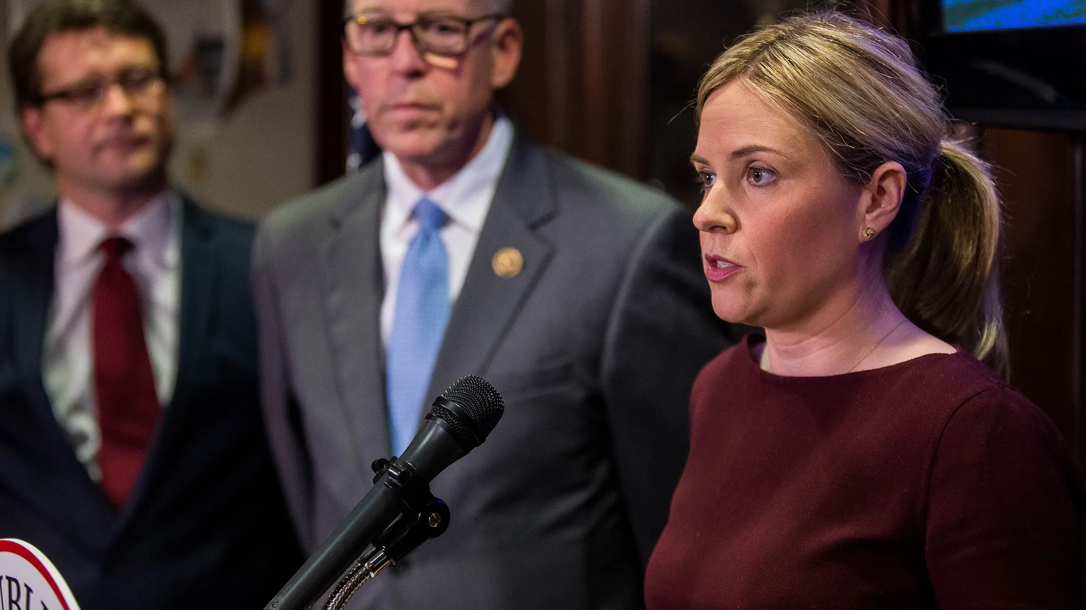 RNC chief of staff Katie Walsh speaks during a press conference on Nov. 9, 2016, in Washington.
