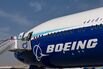 A Boeing 777x aircraft at the Dubai Air Show on Nov. 17