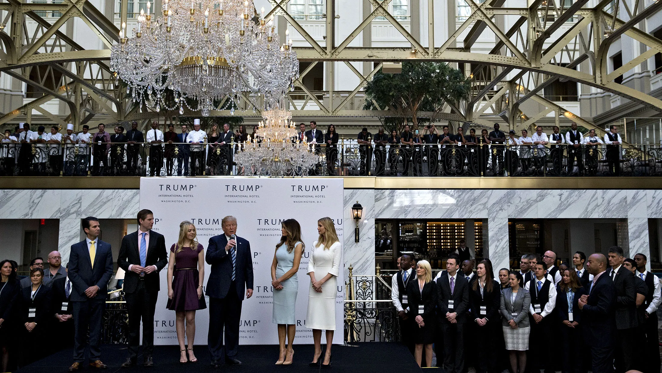 Donald Trump speaks during the opening ceremony of the Trump International Hotel in Washington on Oct. 26, 2016.
