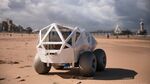 The garbage-collecting&nbsp;BeachBot rover during a demonstration at a beach in the Netherlands.