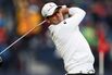 Zach Johnson tees off on the 18th hole during the British Open on July 20, 2015 in St Andrews, Scotland. Photographer: Stuart Franklin/Getty Images
