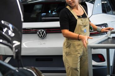 A factory worker in Germany