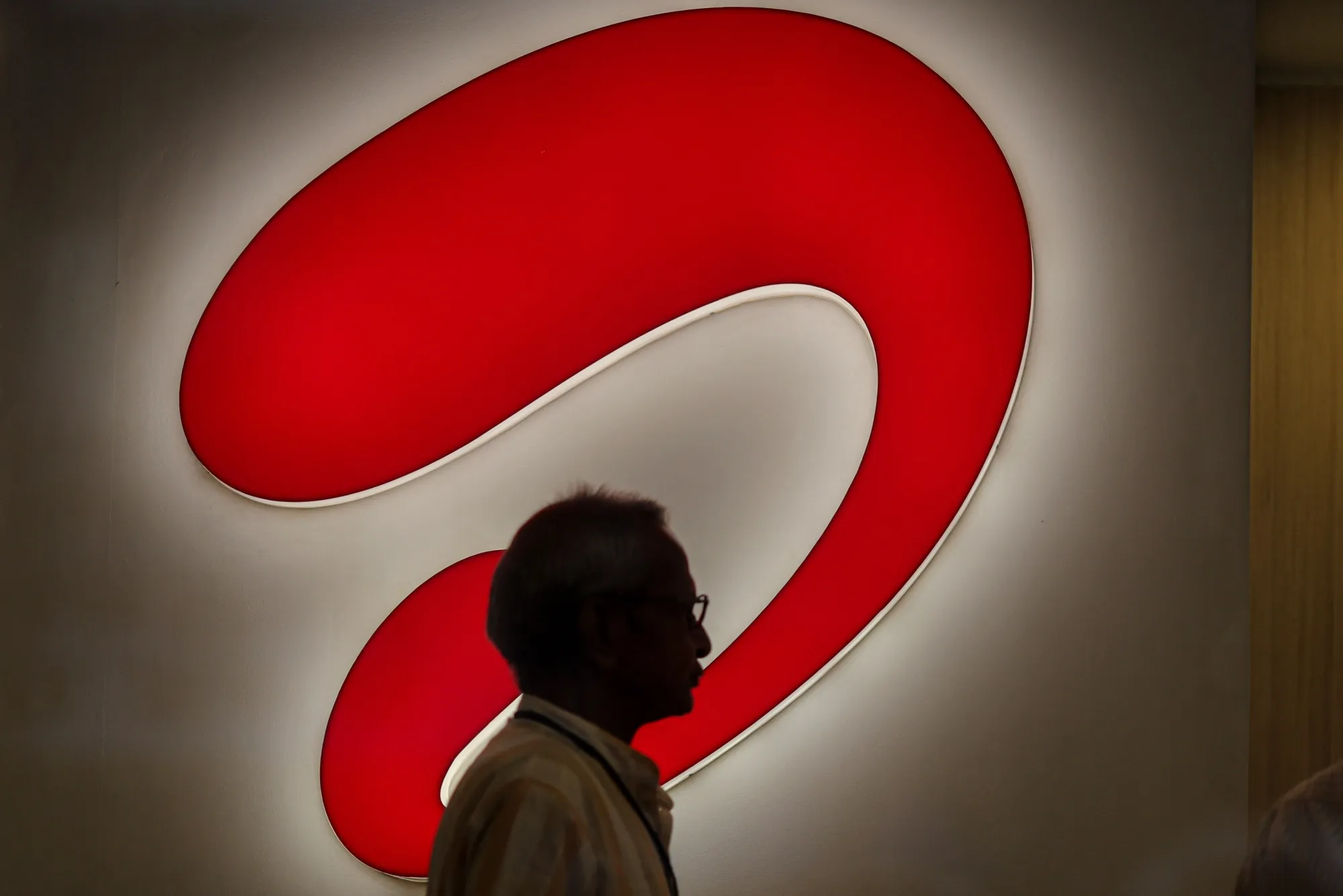 A signage of Bharti Airtel in Mumbai.