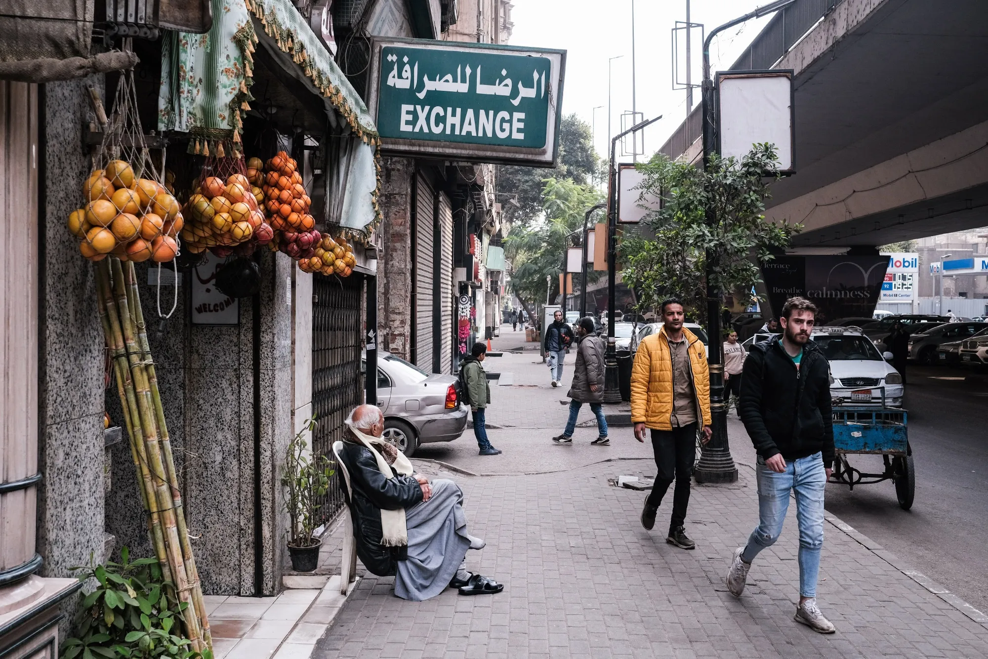 Local businesses in Cairo.